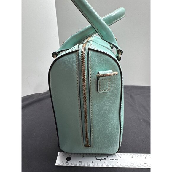 Kate Spade NY Wellesley Alessa Leather Satchel Hand Bag Mint Green - Picture 4 of 13